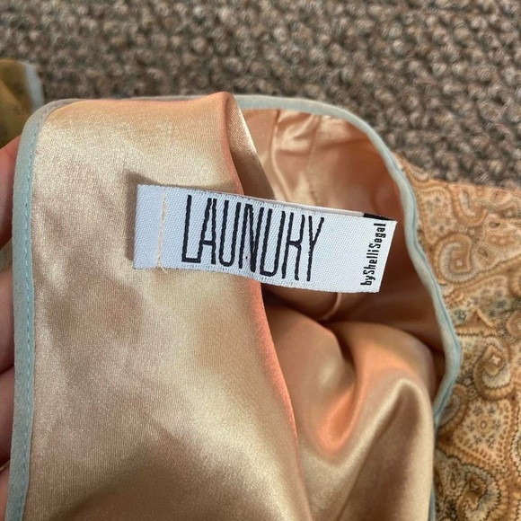 Y2k vintage silk floral ruffle trim faux wrap skirt ASO Gilmore Girls - Picture 7 of 7